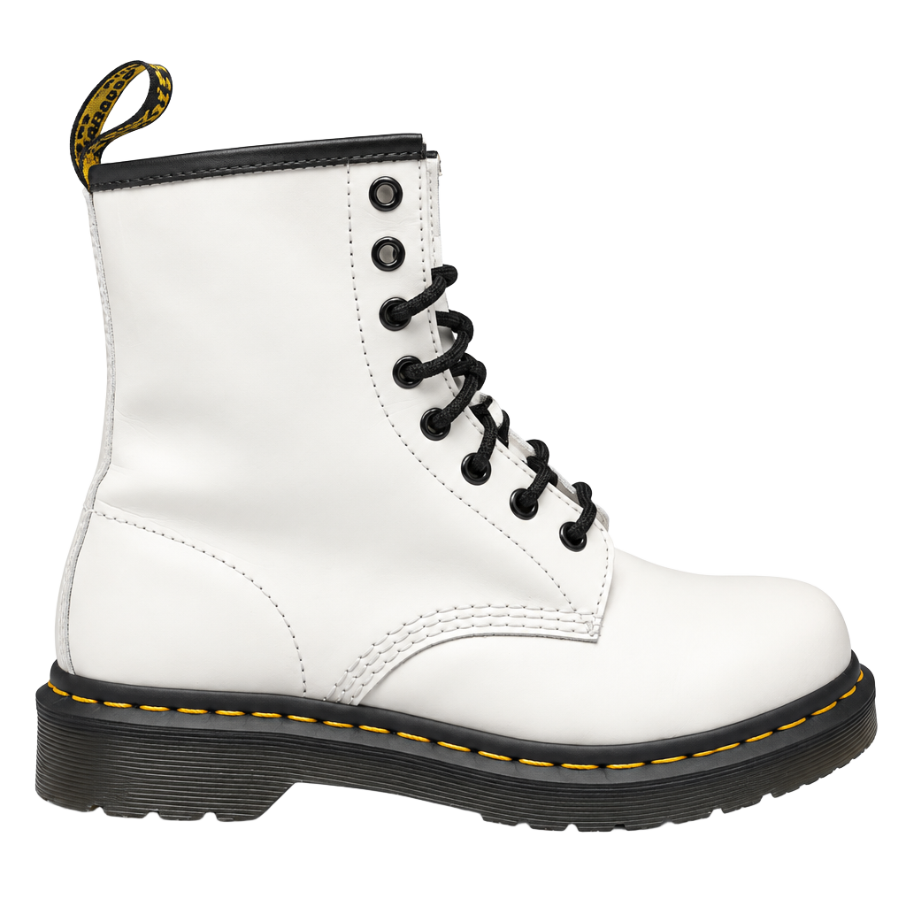 Dr. Martens 1460 Smooth Leather 8-Eye Combat Boots White 1