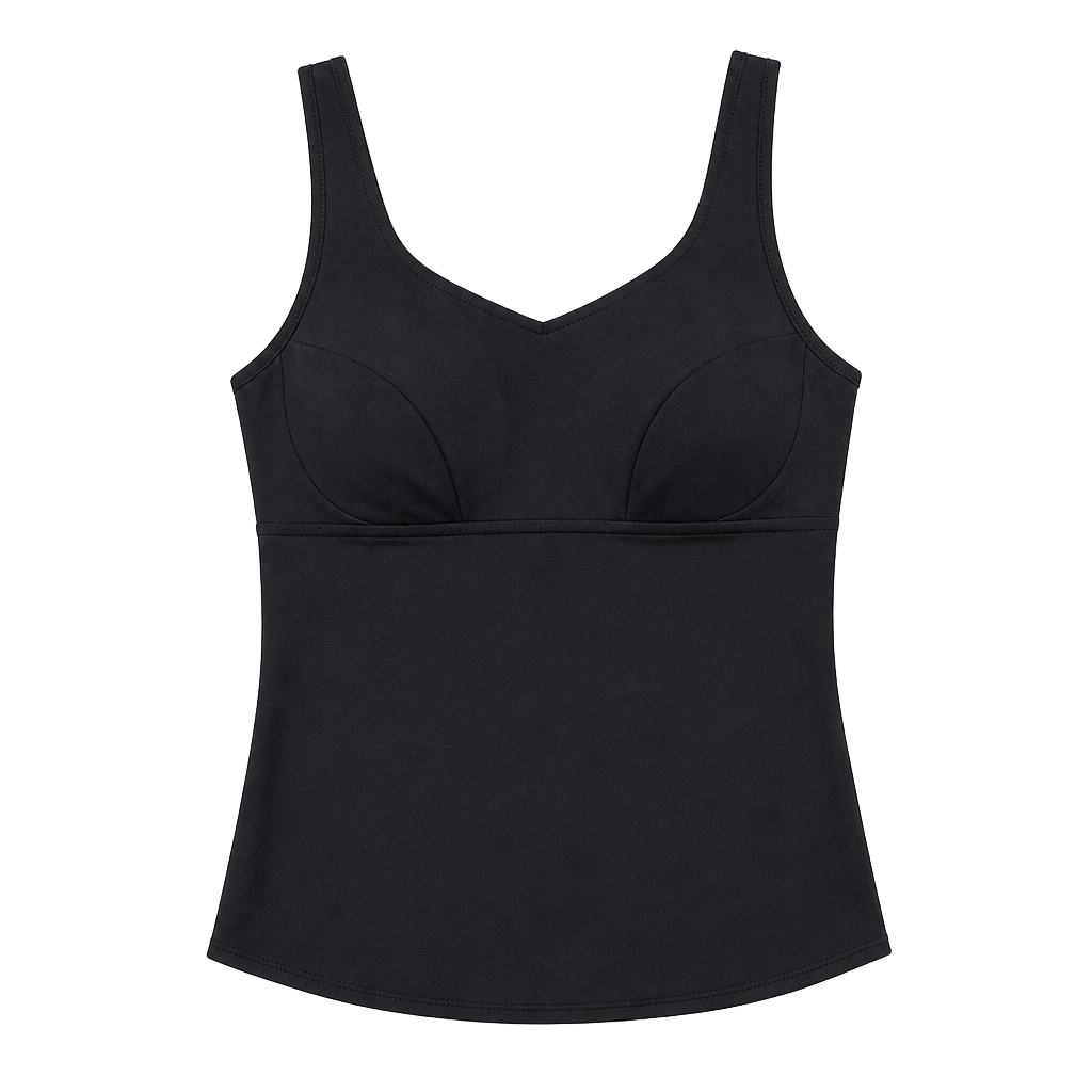 Athleta Bondi Bra Cup Underwire Tankini Top in Black 1