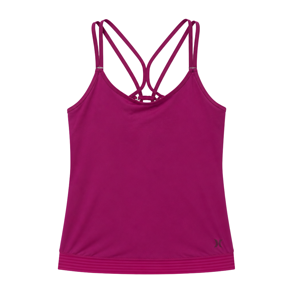 Athleta Cross-Back Tankini Swim Top, Magenta, Size 34D/DD 1