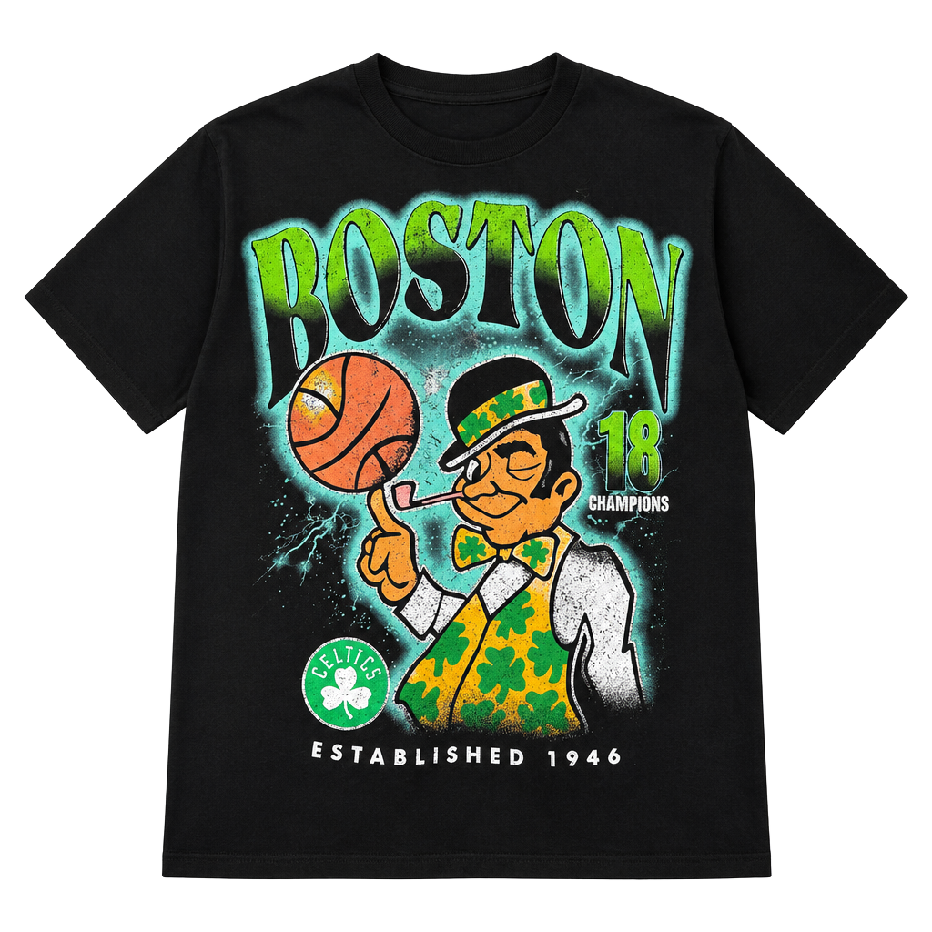 NBA Boston Celtics T-Shirt Size MD/M Black Graphic Tee 1