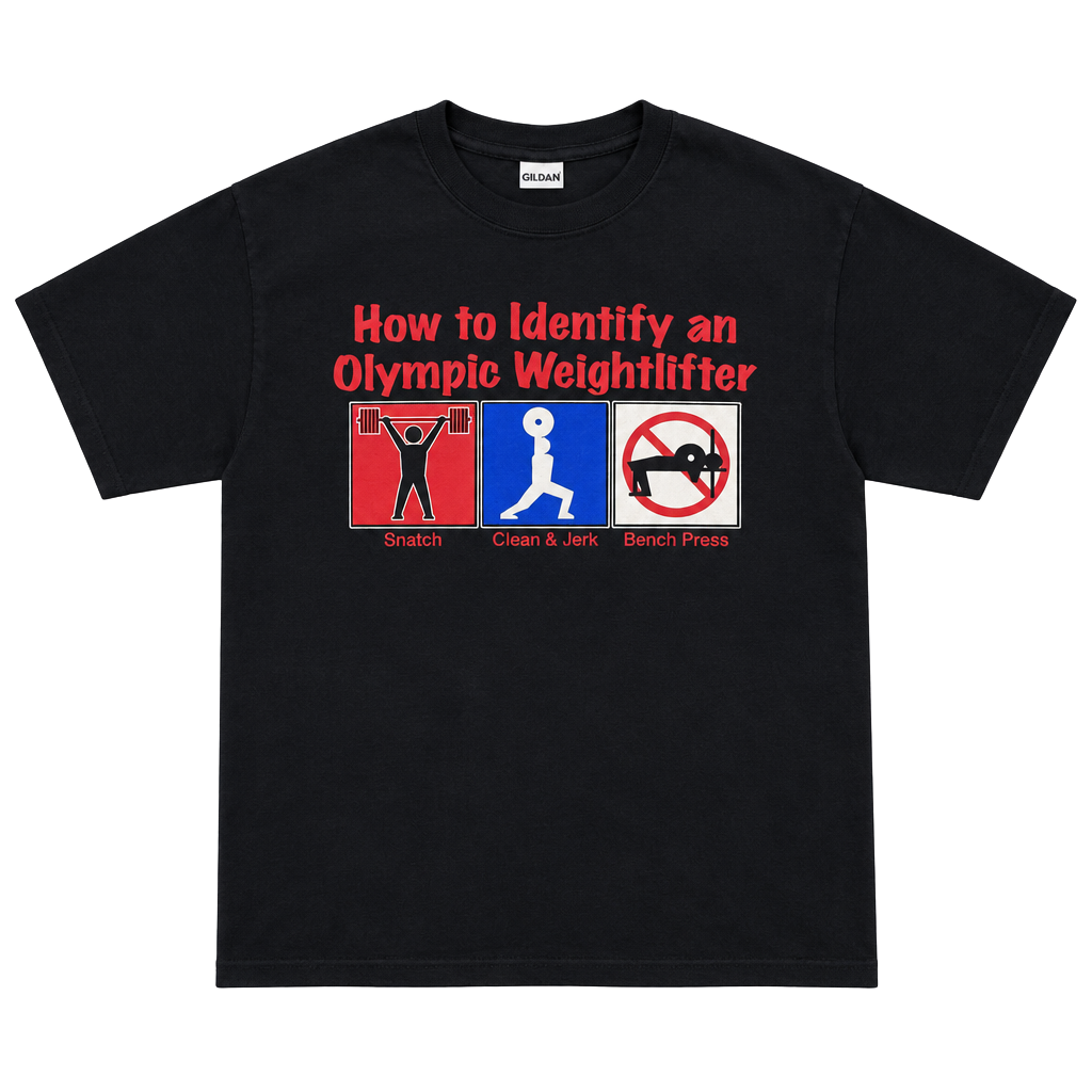 Gildan Olympic Weightlifter T-Shirt Black 1