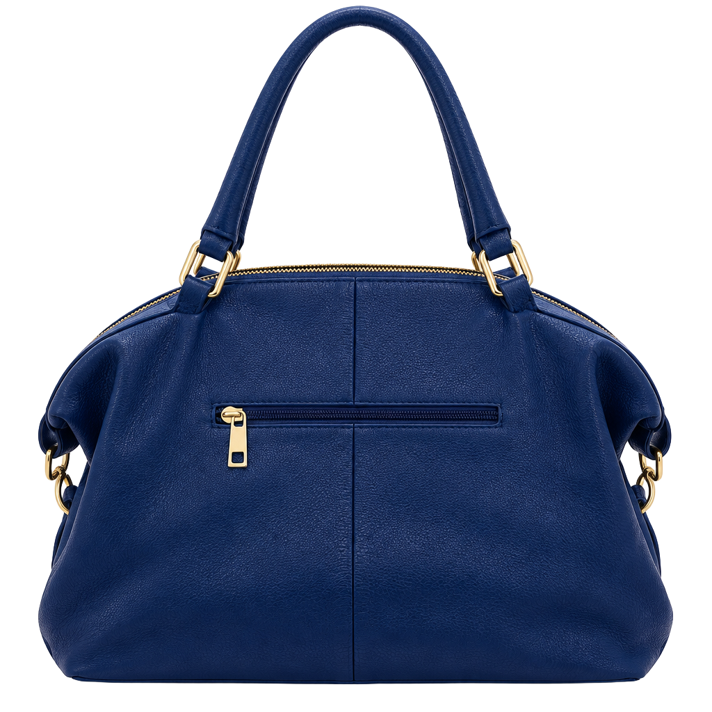 Ora Delphine Royal Blue Leather Shoulder Bag Satchel 1