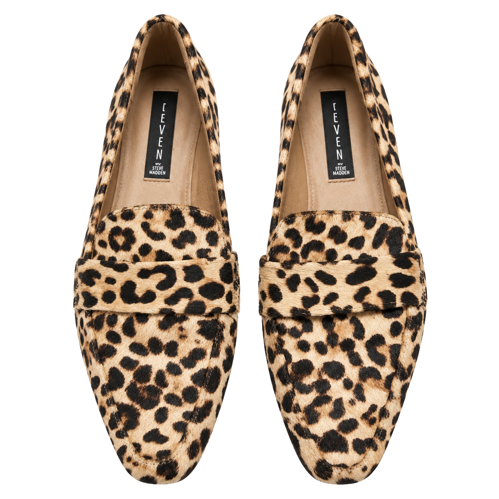Steven By Steve Madden Loafers Size 7.0 Leopard Print Calf Hair Flats 1