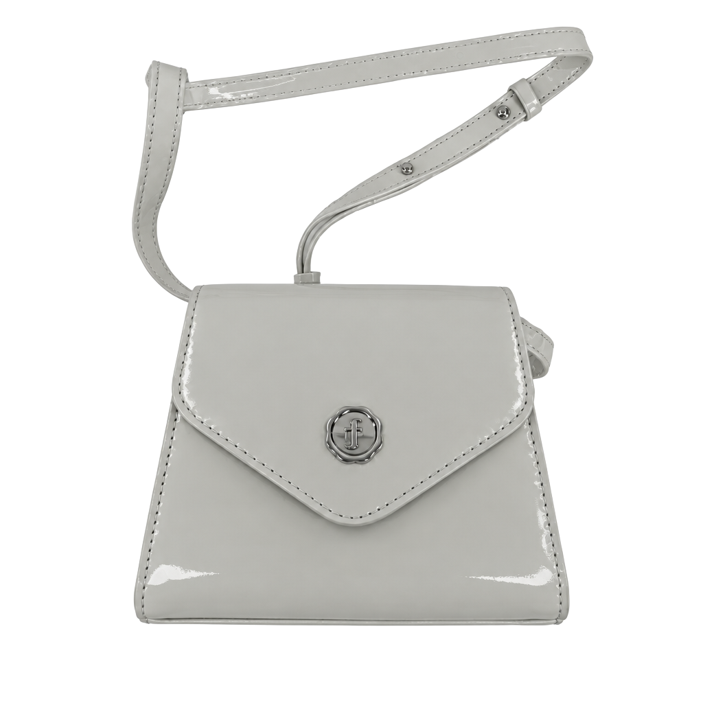 Mini Crossbody Bag White Patent Leather 1