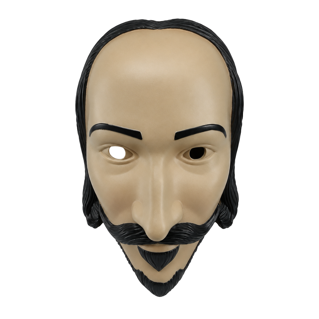 Novelty Man With Beard And Hair Costume Mask 1