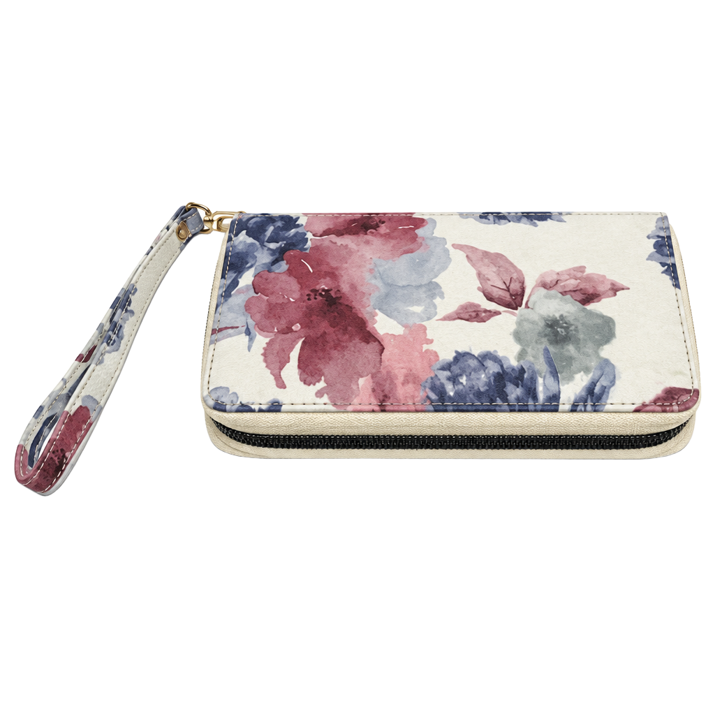 Floral Zip Around Wristlet Wallet 1