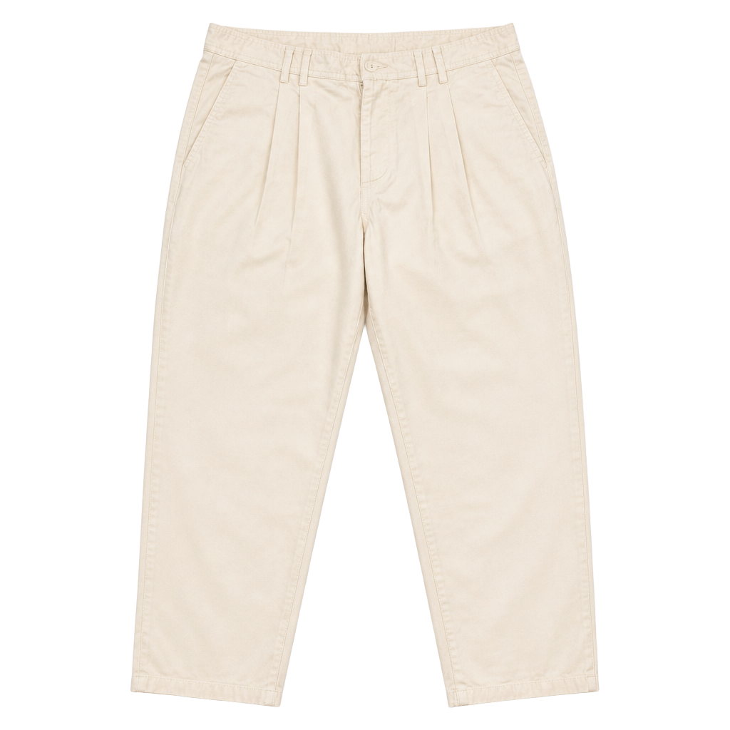 Wax London Pleated Trousers Cream Size 34 1