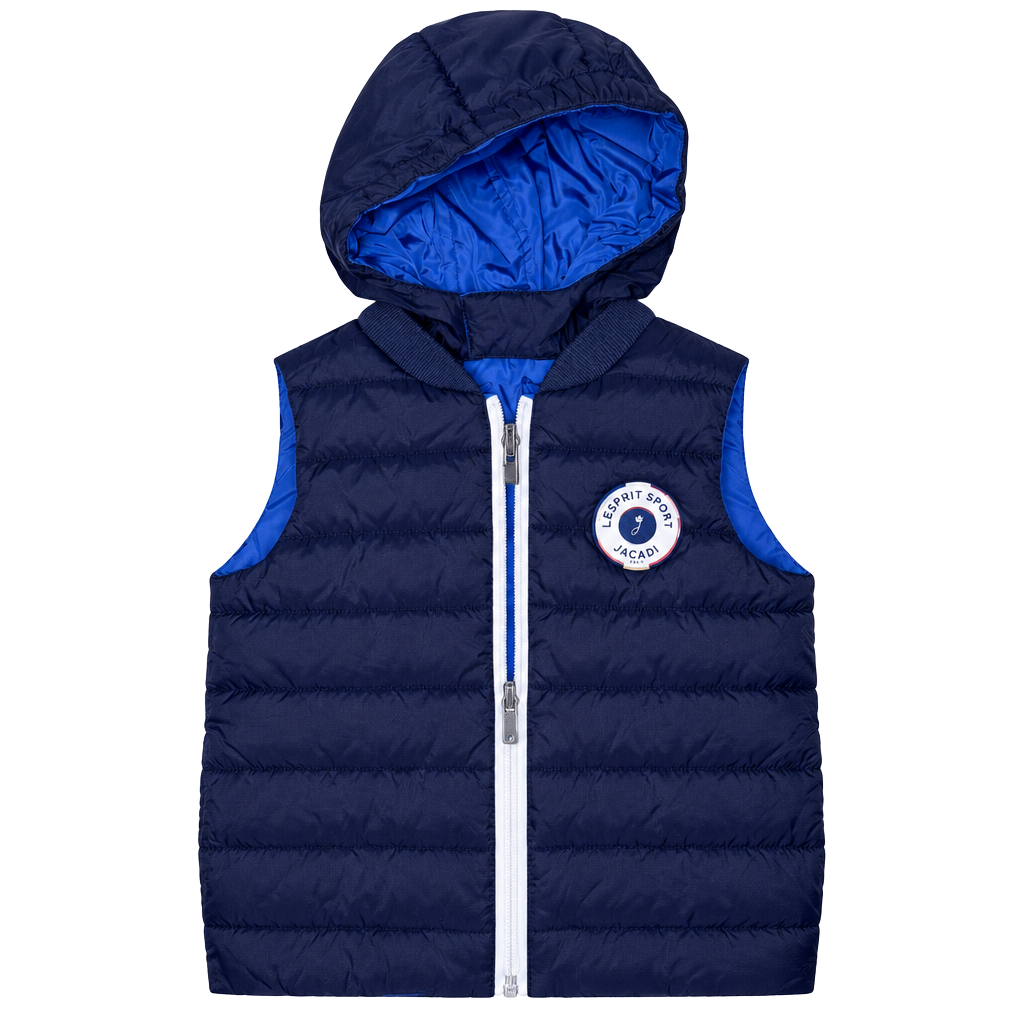 Jacadi L'Esprit Sport Reversible Puffer Vest Blue 1