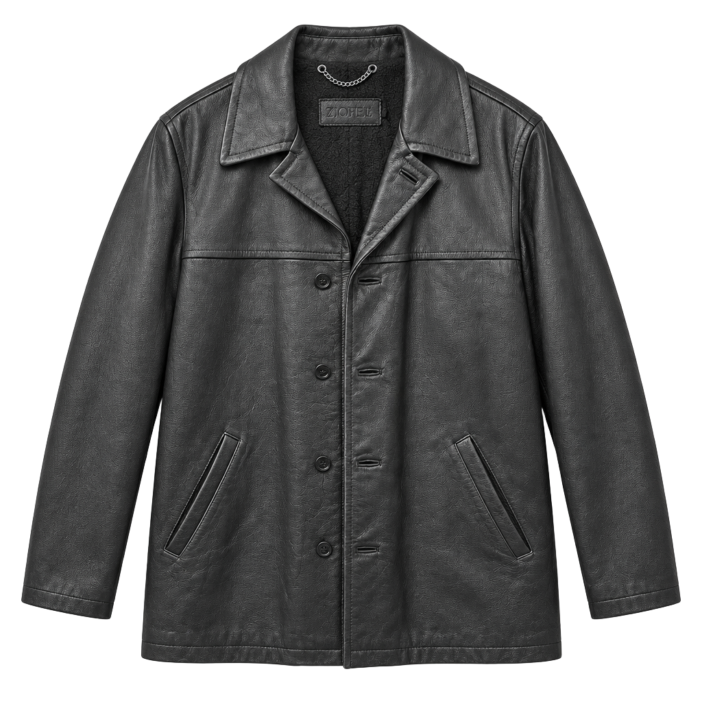 J.Crew Leather Jacket Size M Black Coat Wool Lined 1