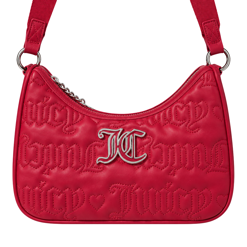 Juicy Couture Pink League Hobo Cool Red Handbag Purse NWT 1
