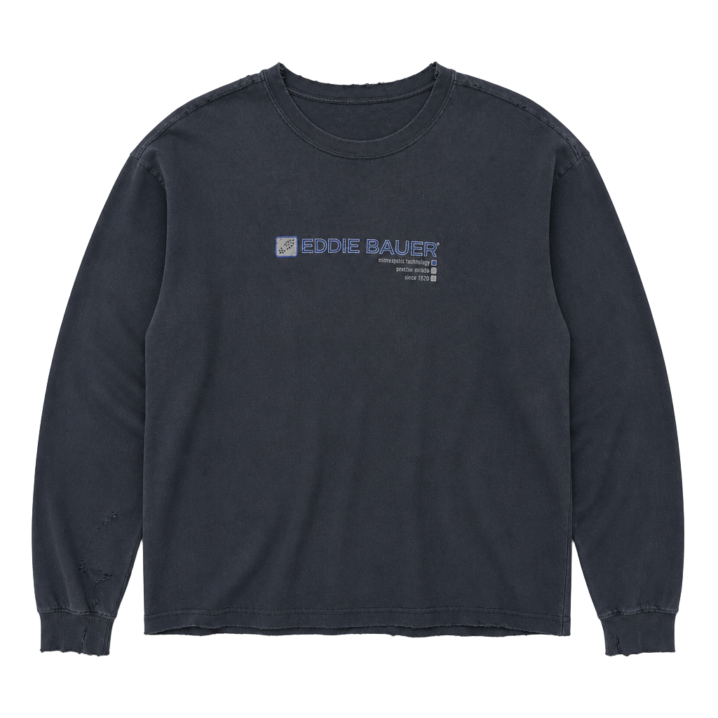 Vintage 90s Eddie Bauer Wintersports Technology Long Sleeve T-Shirt Distressed 1