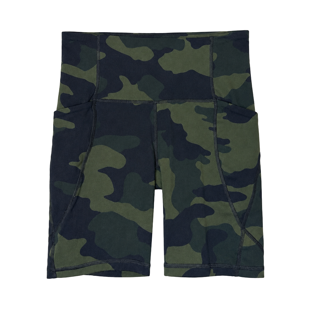 All In Motion Bike Shorts Size M Camo 1