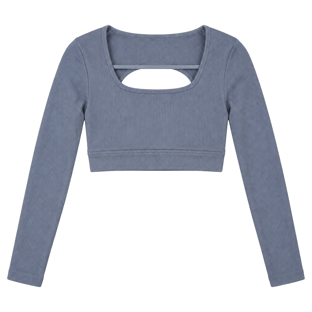 Summer Salt Ribbed Active Shrug Long Sleeve Top 1