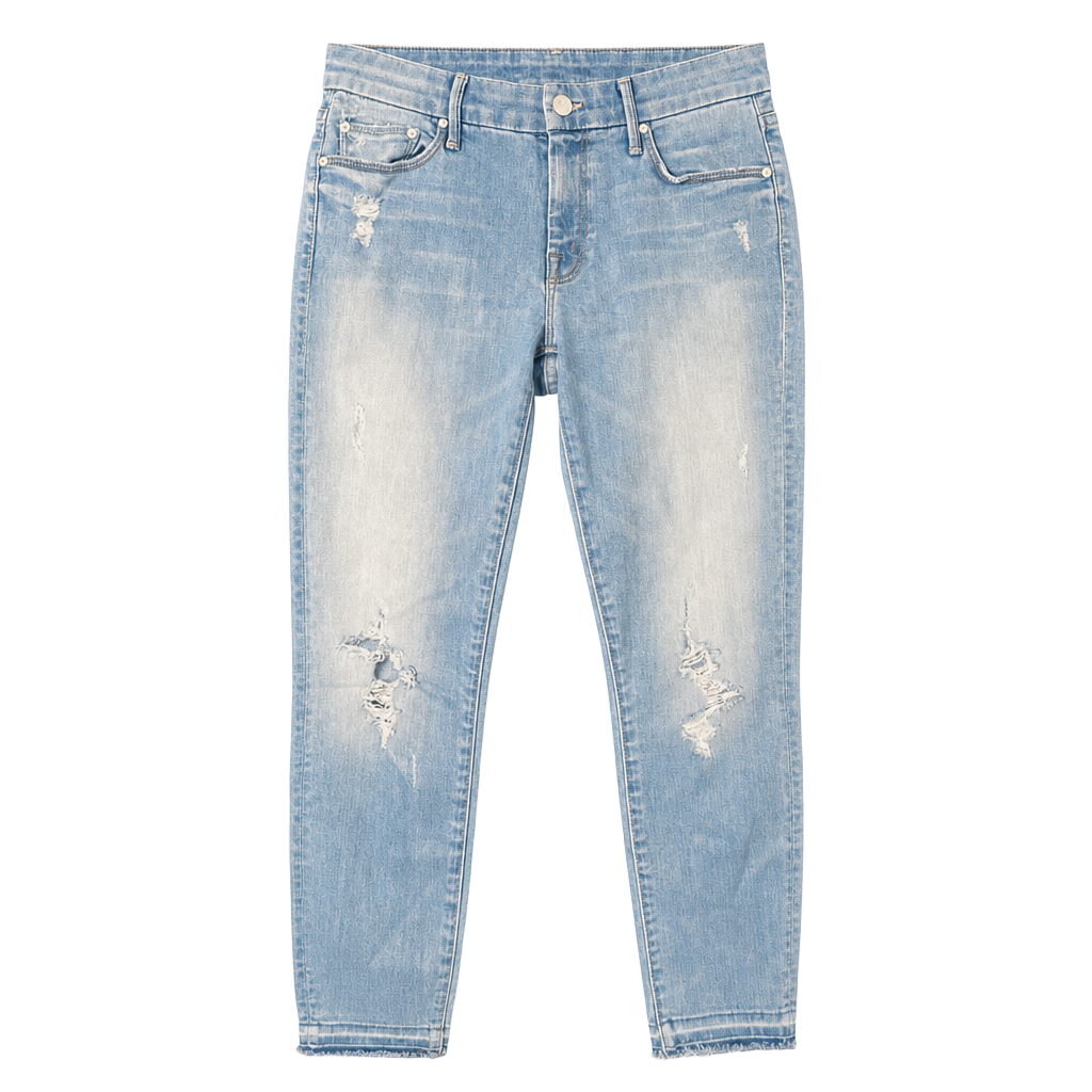 MOTHER The Looker Crop Undone Hem Distressed Skinny Jeans#732 1
