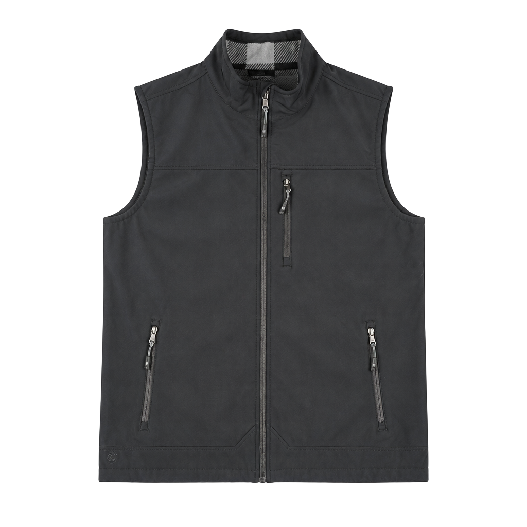 Cody James Mens Black Softshell Vest with Zipper Pockets#1090 1