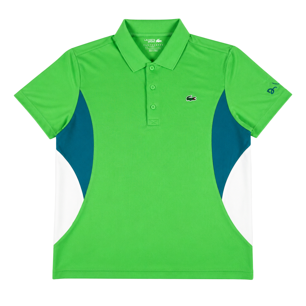 Lacoste Sport Novak Djokovic Regular Fit Tennis Polo Shirt Green XXL FR 7#1085 1