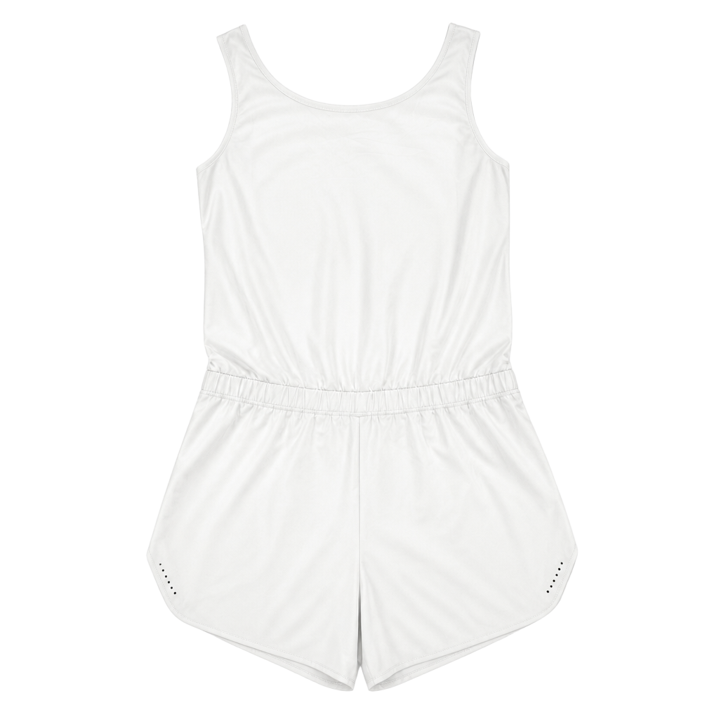 Halara White Athleisure Open-Back Tank Romper XL#1077 1