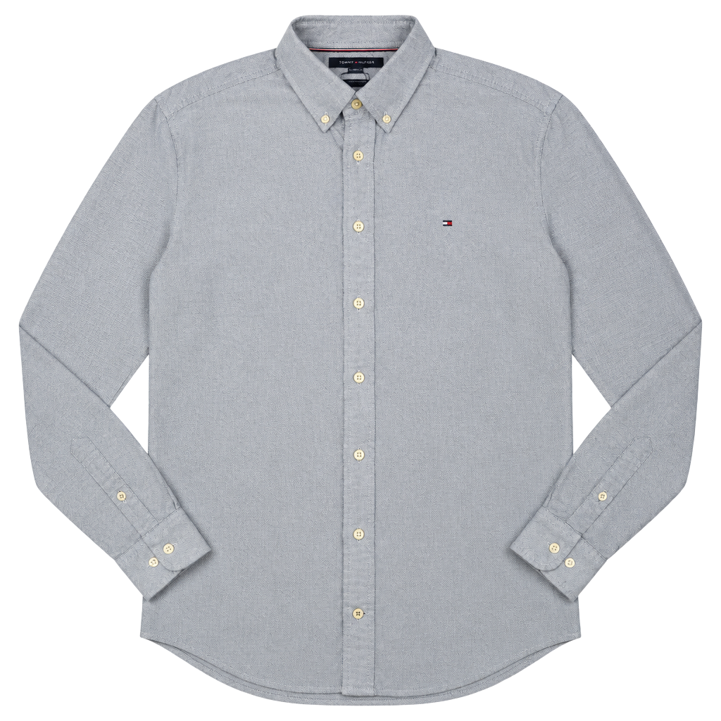 Tommy Hilfiger Regular Fit Stretch Oxford Shirt Size XXL Blue 1