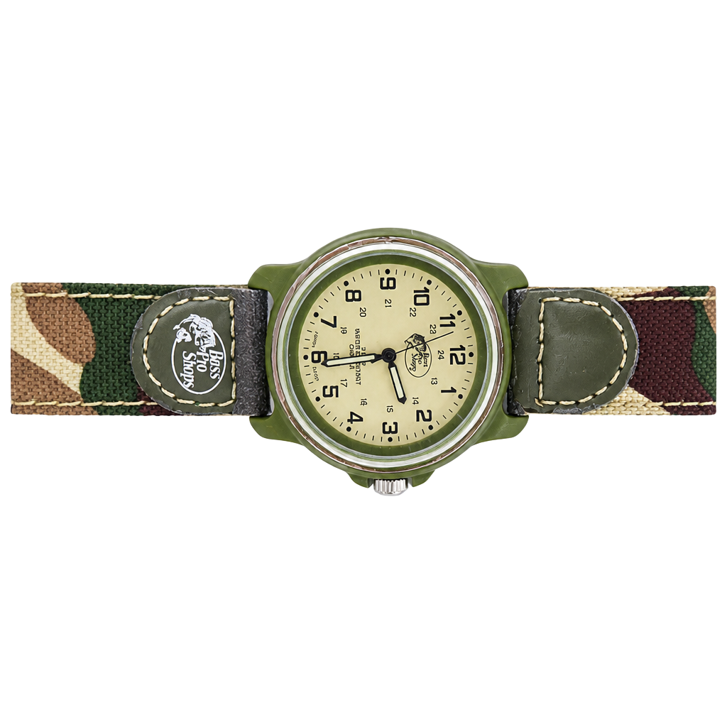 Bass Pro Shops Camouflage Analog Quartz Wristwatch with Green Case 1