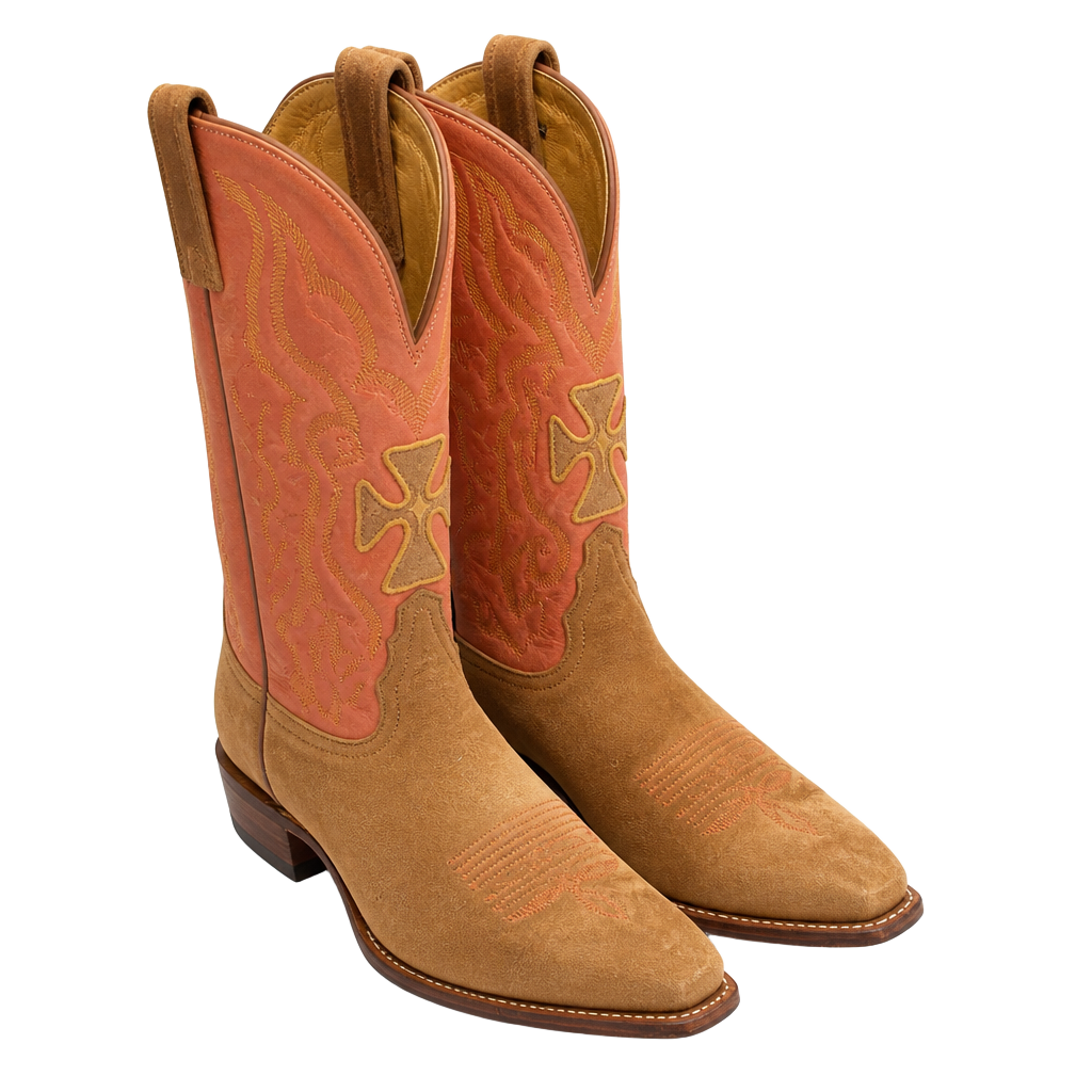 Tony Lama Cowboy Boots Size 7.5 Suede Western 1