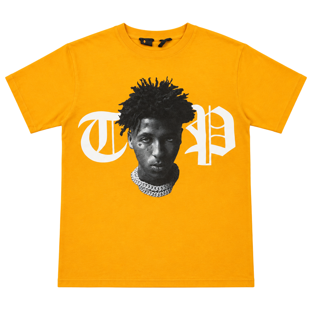 Vlone YoungBoy NBA T-Shirt Orange Graphic Rap Tee 1