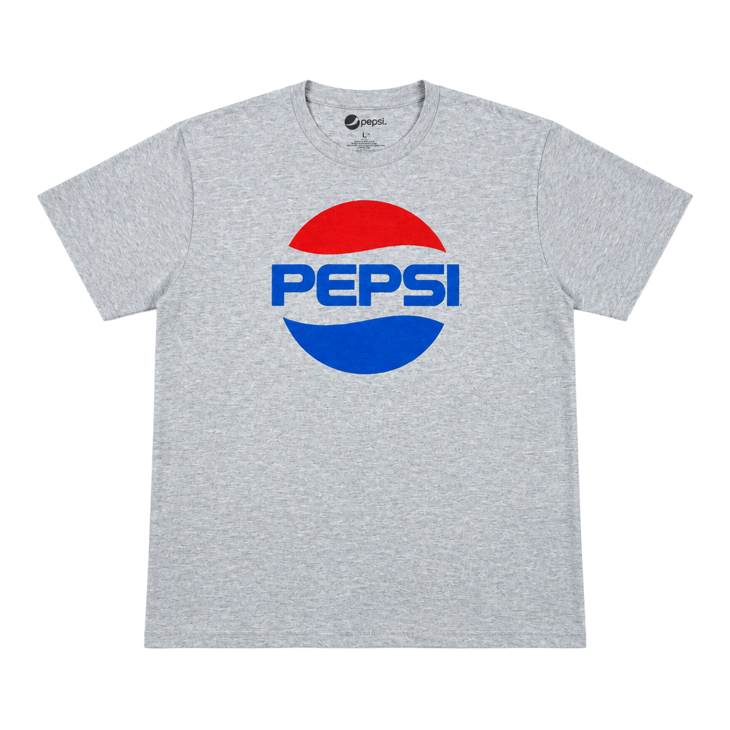 Pepsi T-Shirt Size L Gray Logo Graphic Tee 1