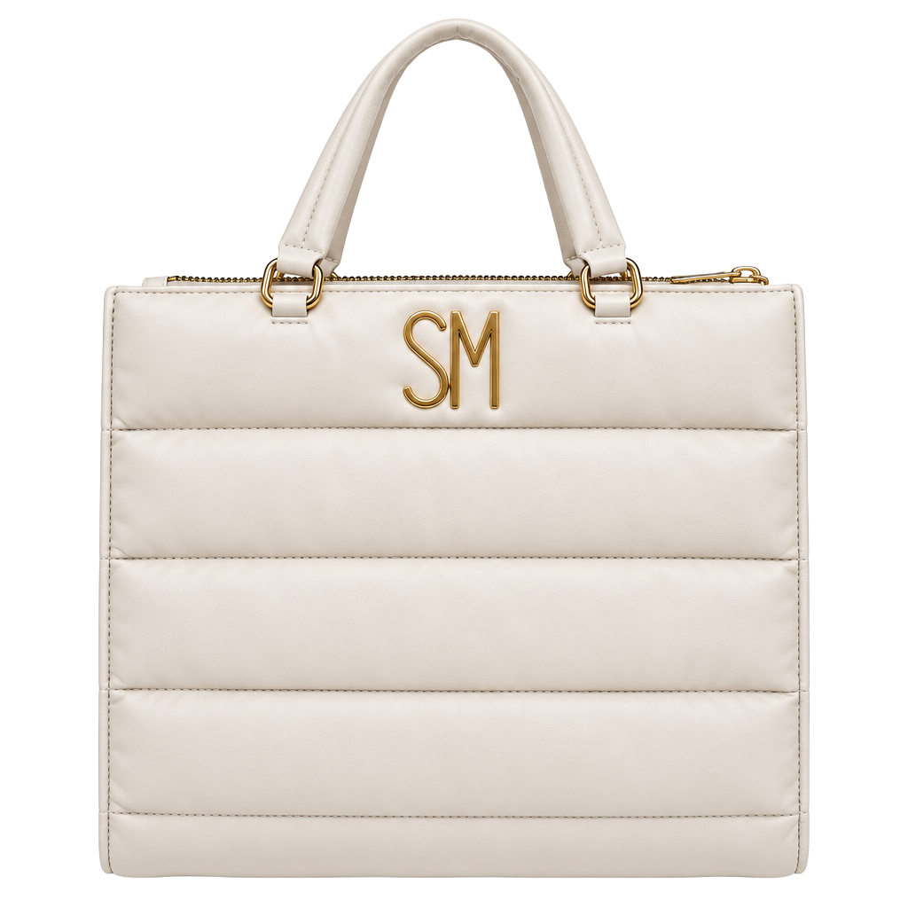 Steve Madden Quilted Shoulder Bag White 1