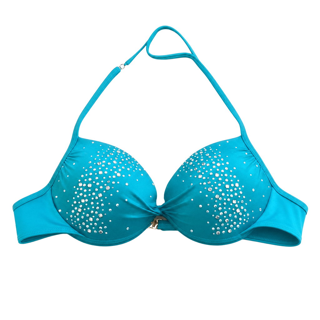 Victoria's Secret Bombshell Push-Up Bikini Top with Rhinestones 36D 1
