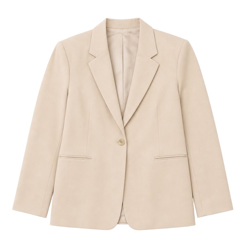 Naked Wardrobe Tan Linen Blazer Jacket 1