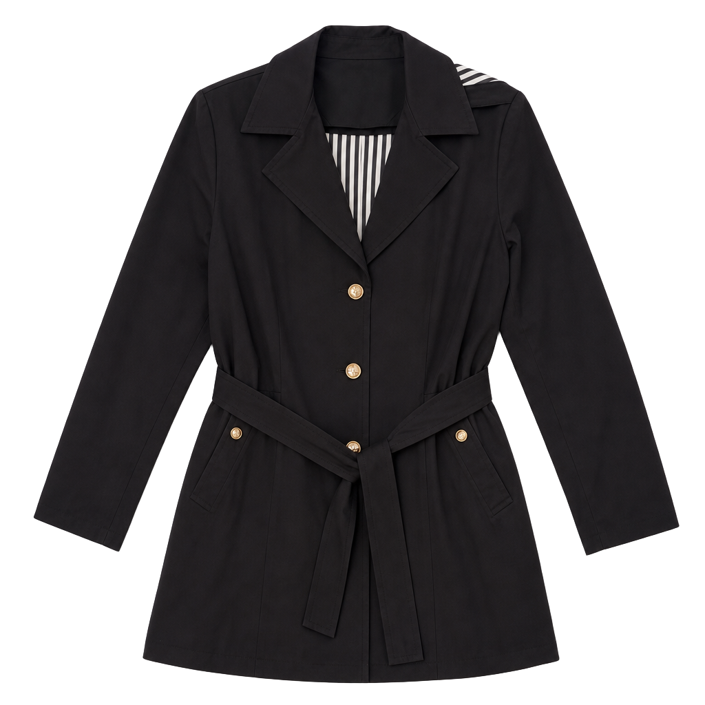 Dennis by Dennis Basso Water Resistant Belted Trench Coat with Hood 1