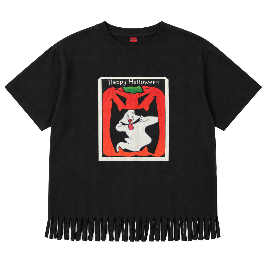 Hanes Casper The Friendly Ghost T-Shirt Size 2XL Black Halloween Fringe 1