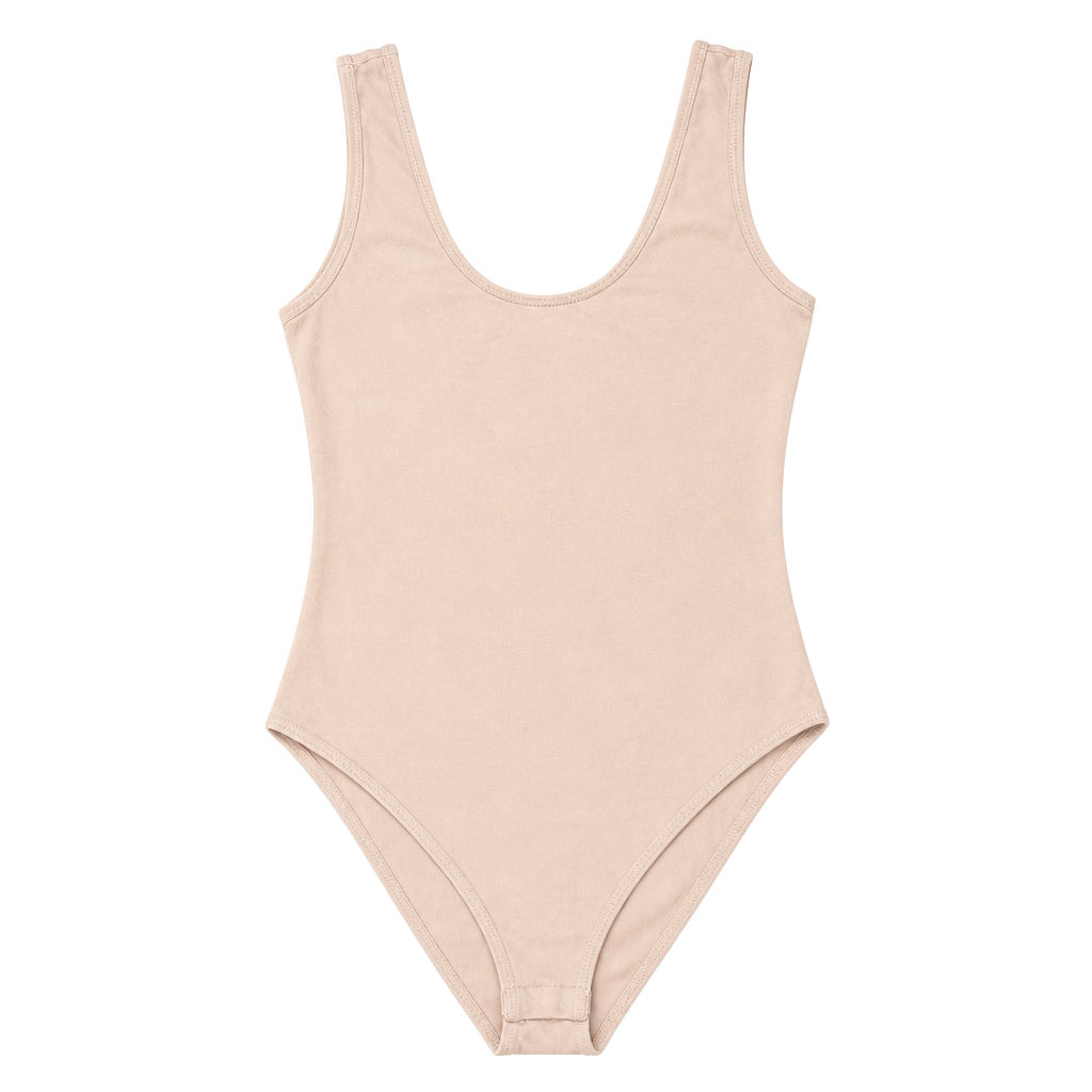 Zara Scoop Neck Sleeveless Bodysuit in Nude Pink 1