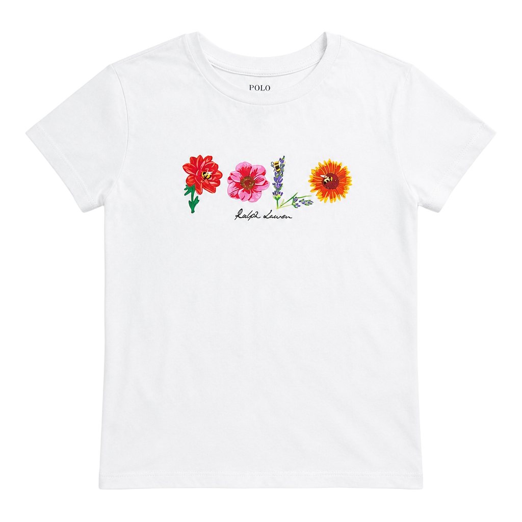 Polo Ralph Lauren Girls Floral Graphic Short Sleeve T-Shirt 1