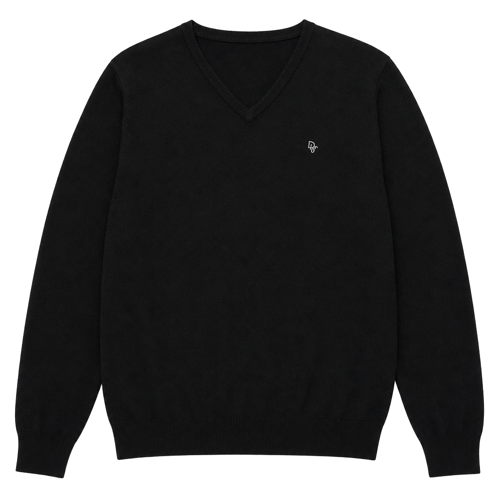 Vintage Christian Dior Monsieur V-Neck Sweater with Embroidered Logo 1