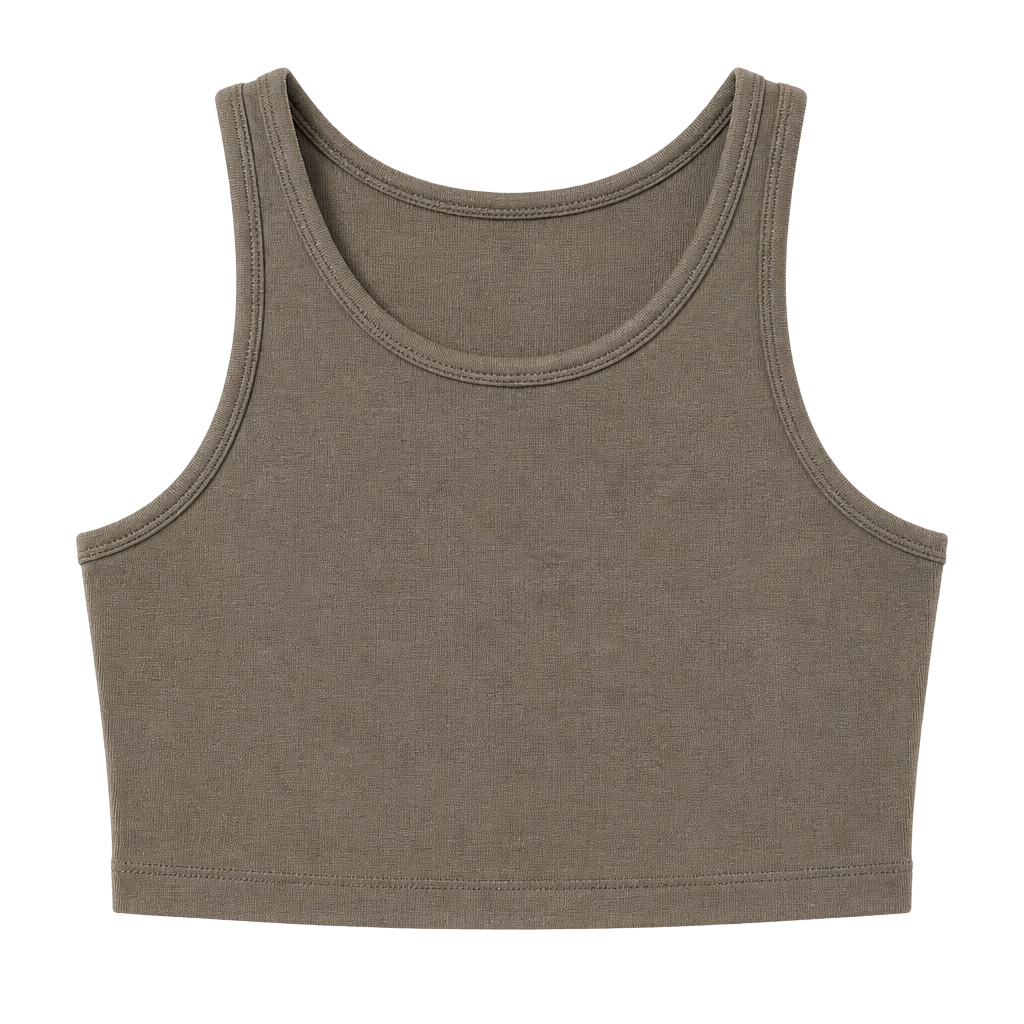 Fashion Nova Tea Time Ribbed Cropped Tank Top in Olive 1