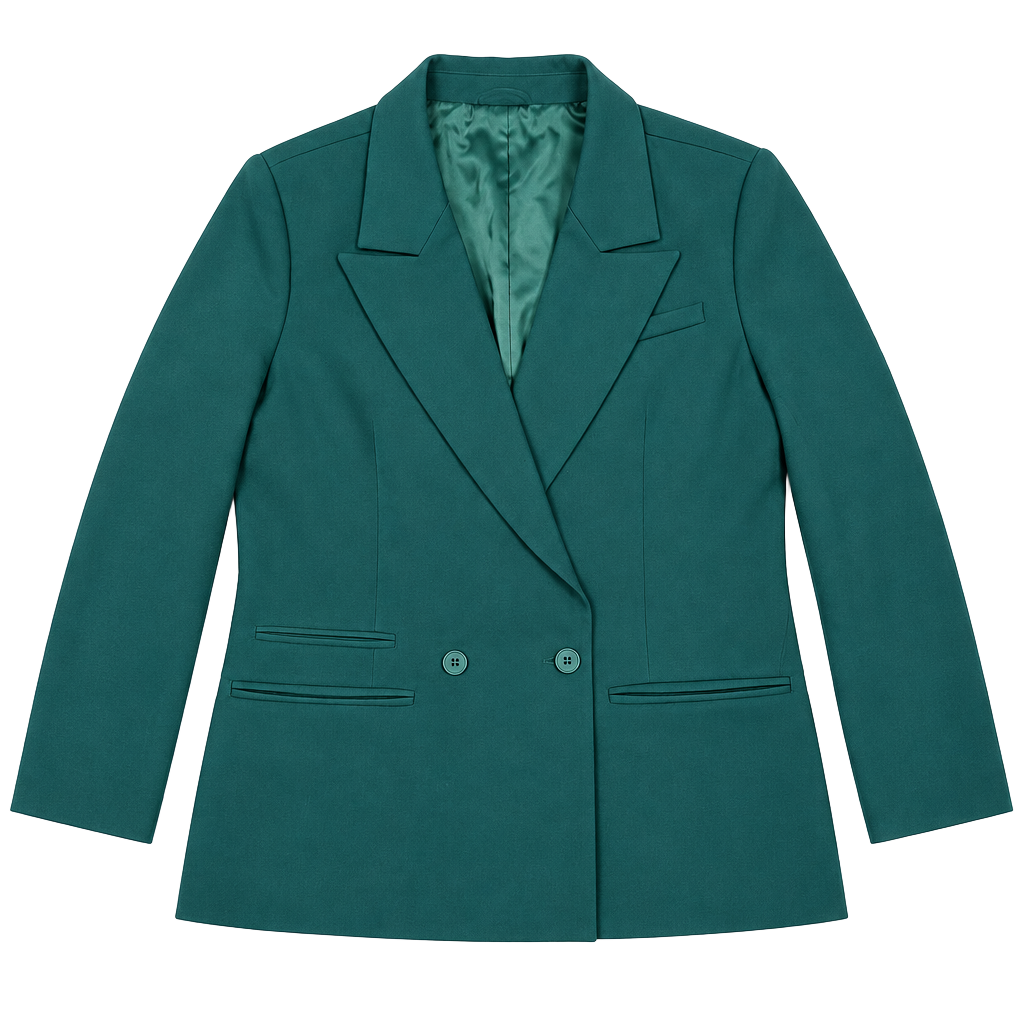 Forever 21 Deep Teal Double-Breasted Blazer 1