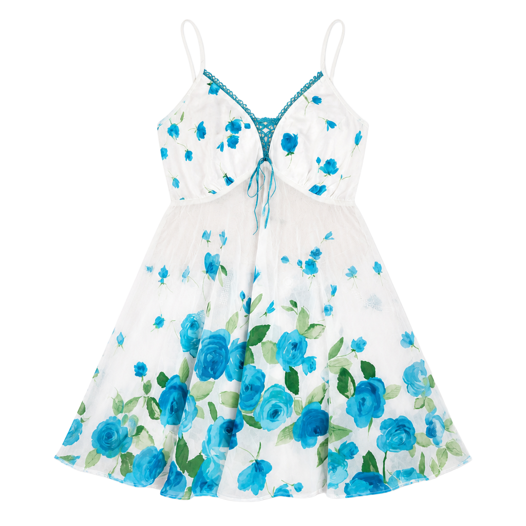 Fairycore babydoll floral Whimsical Slip 1