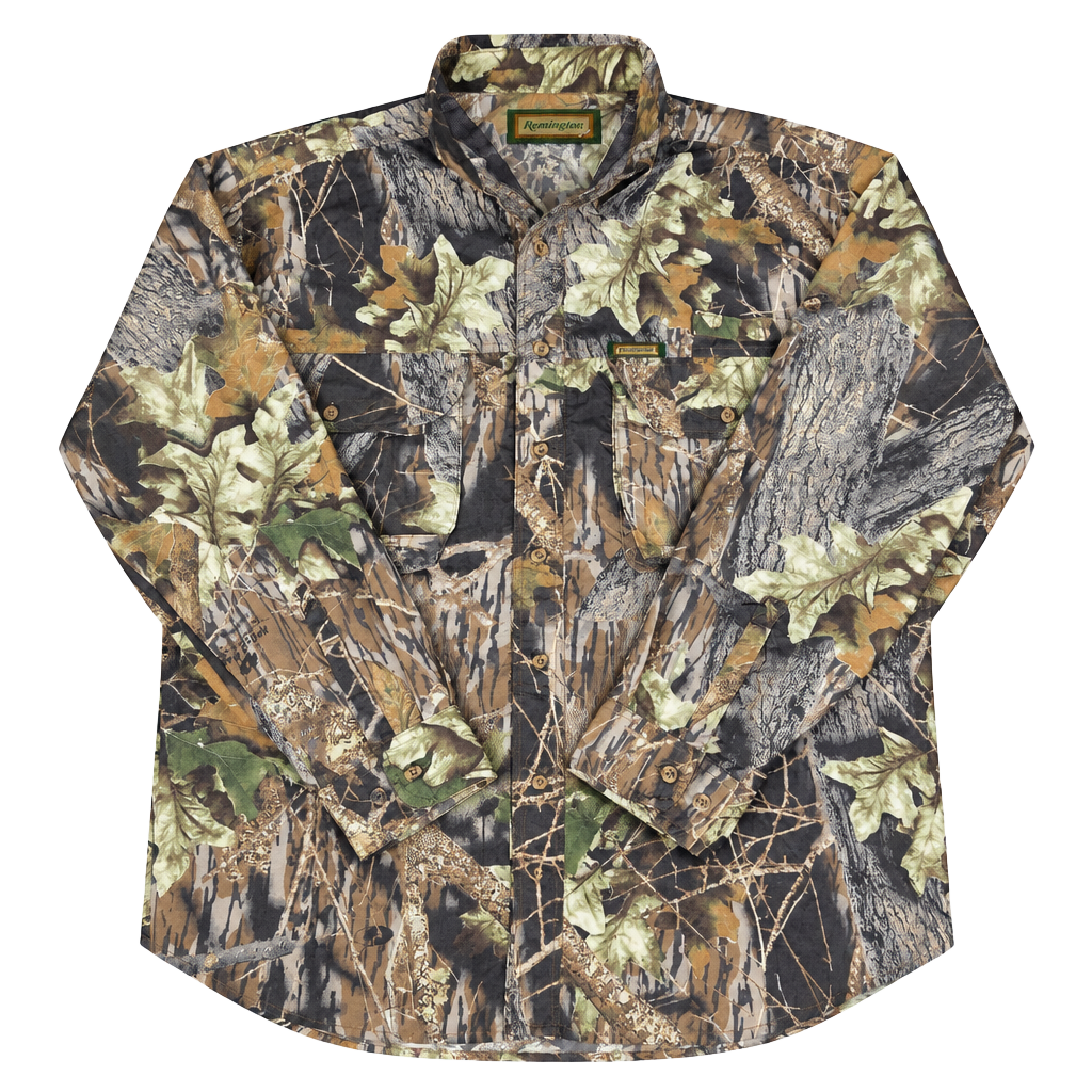 Remington Mossy Oak Camouflage Long Sleeve Button Up Hunting Shirt 1