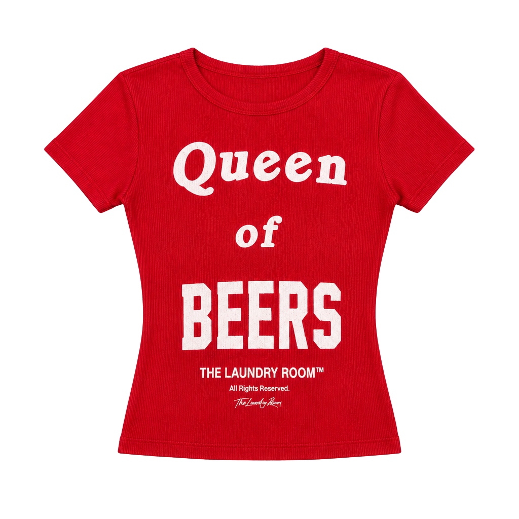The Laundry Room Queen Of Beers Graphic Tee Red 1