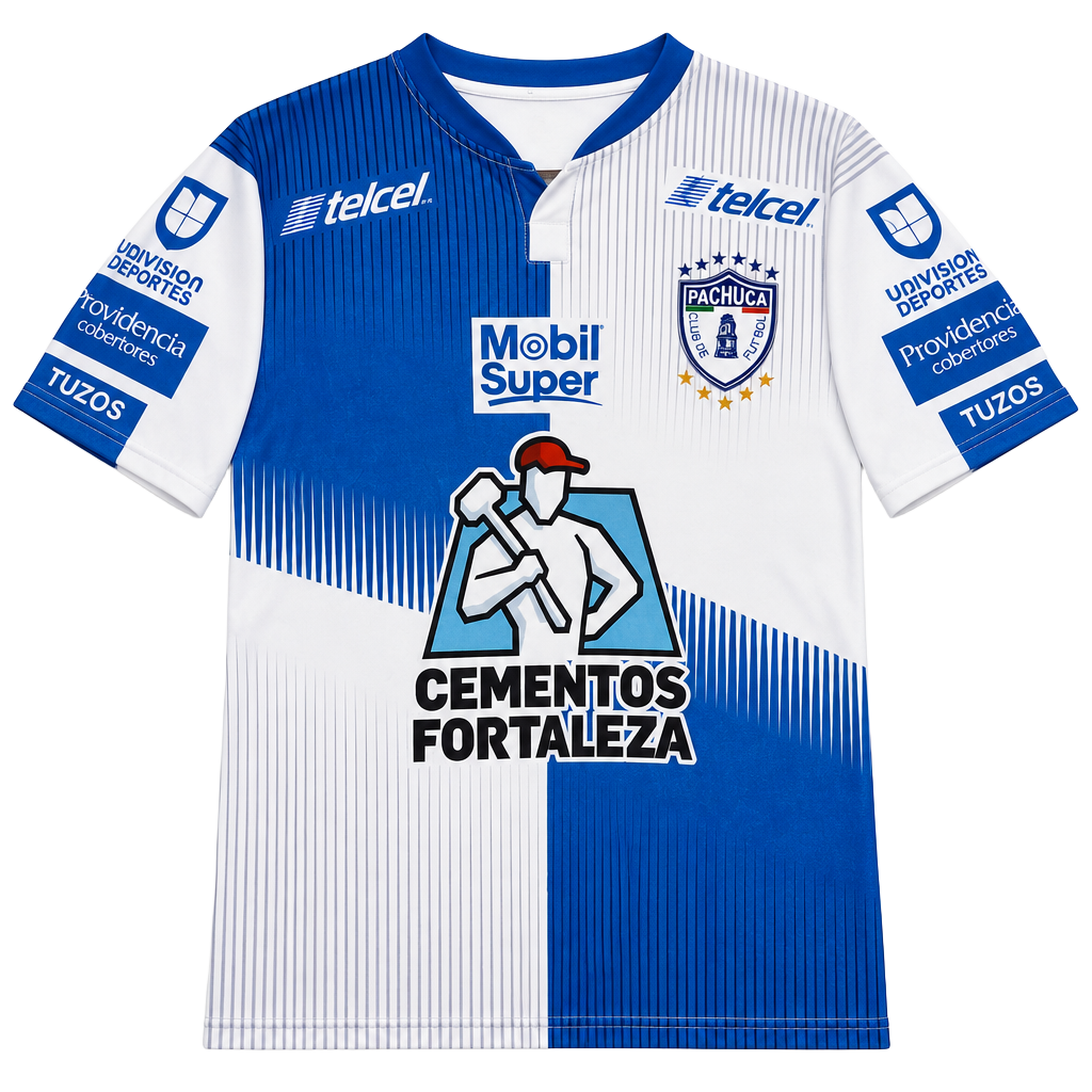 Pachuca CF Jersey #4 Mares Mexico Soccer Futbol Liga MX Football Blue White 1