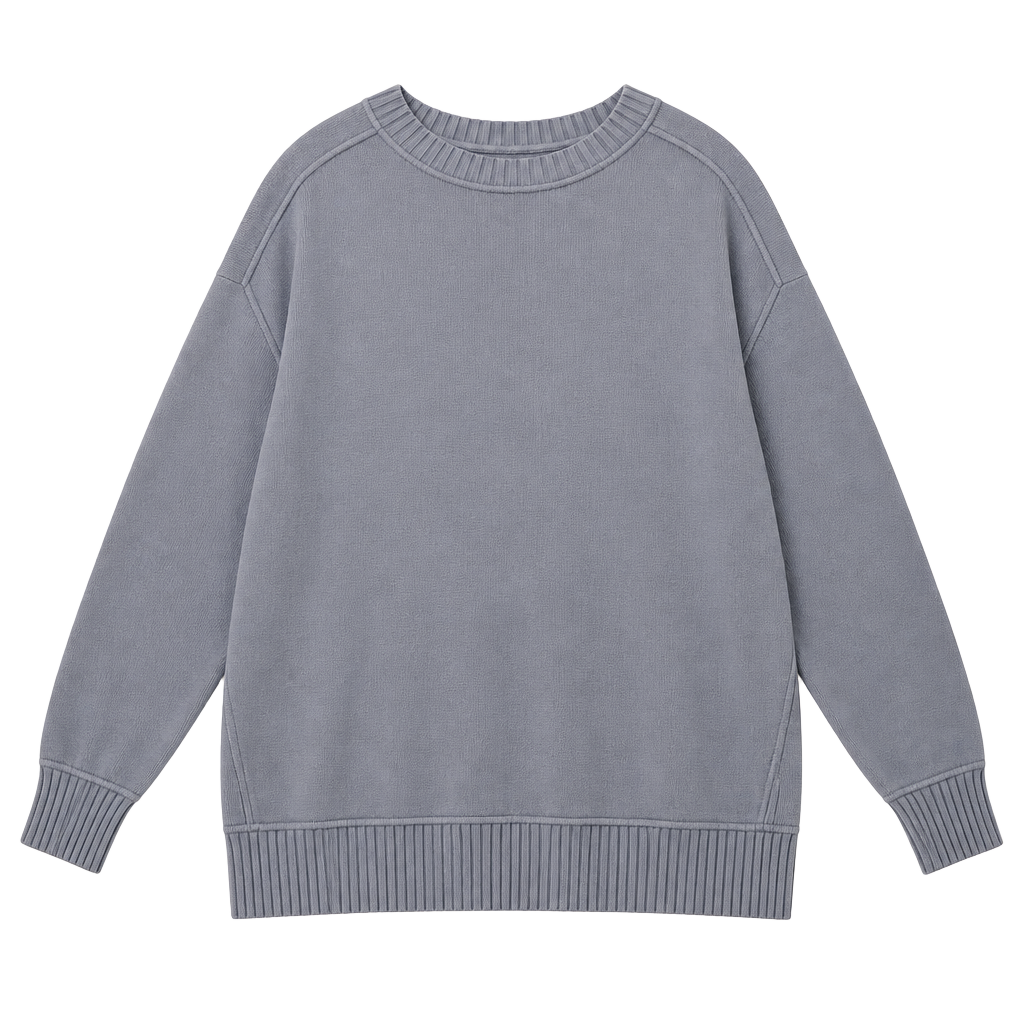 Aerie Oversized Crewneck Sweatshirt Small Blue Periwinkle Y2K 2000s Slouchy 1