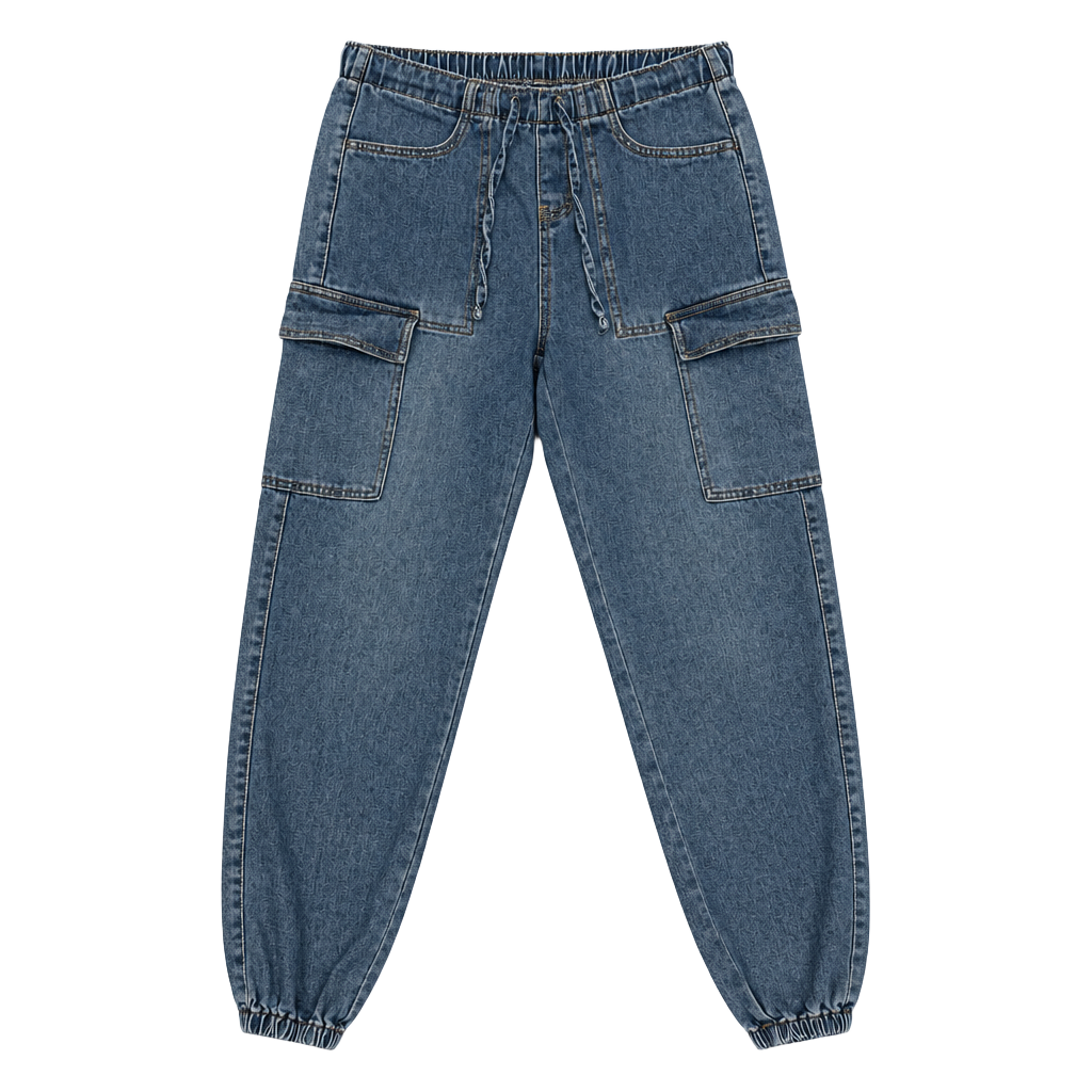 No Boundaries S Y2K Denim Cargo Jogger Pants Women’s Small Utility Streetwear 1