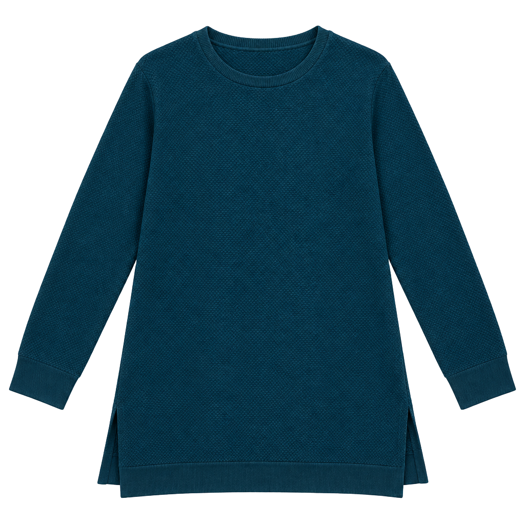 Duluth Trading S’no Sweat Women’s Tunic Sweater Crewneck Long Sleeve XL Teal 1