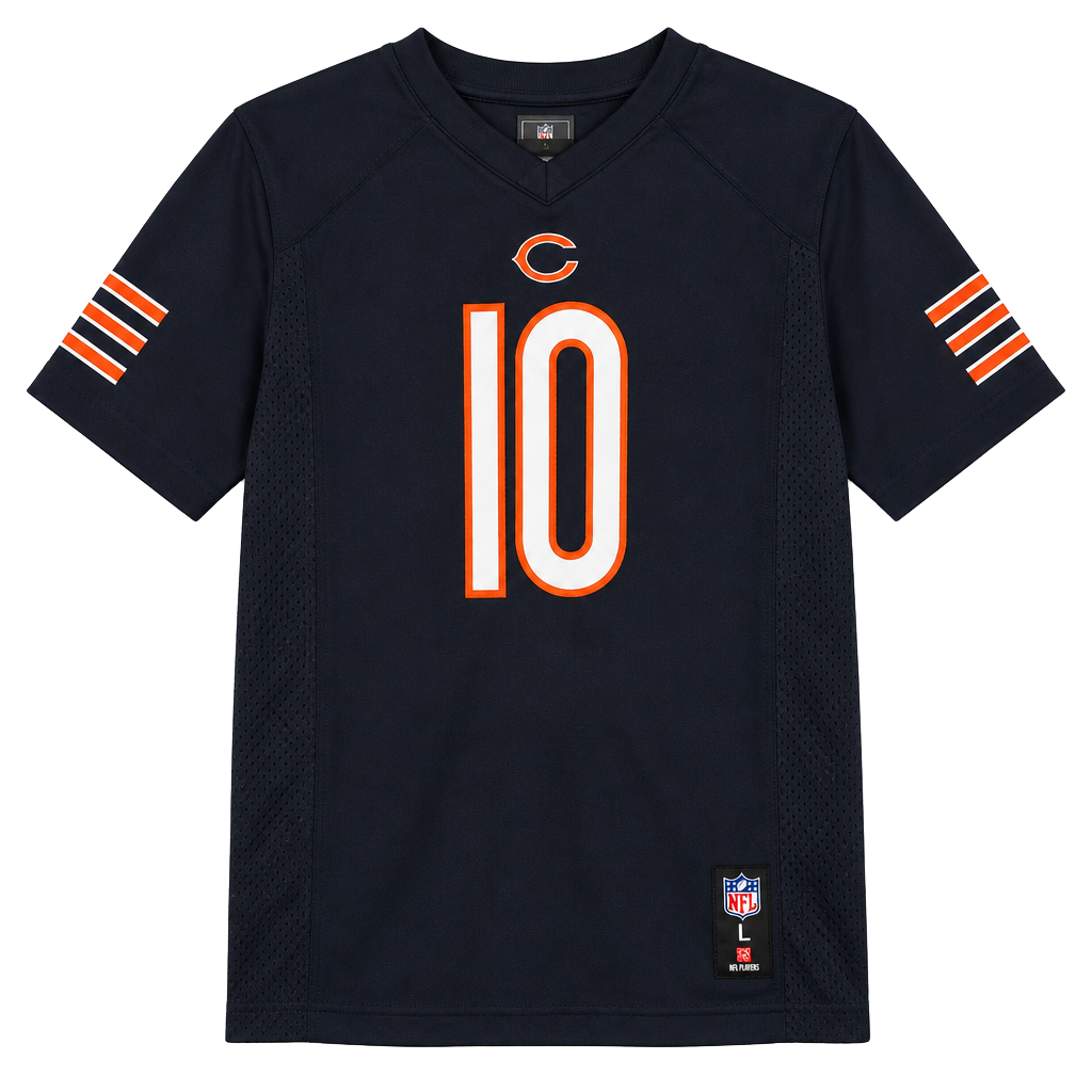 Chicago Bears Mitchell Trubisky #10 Jersey Youth L 14/16 NFL Team Apparel Navy 1