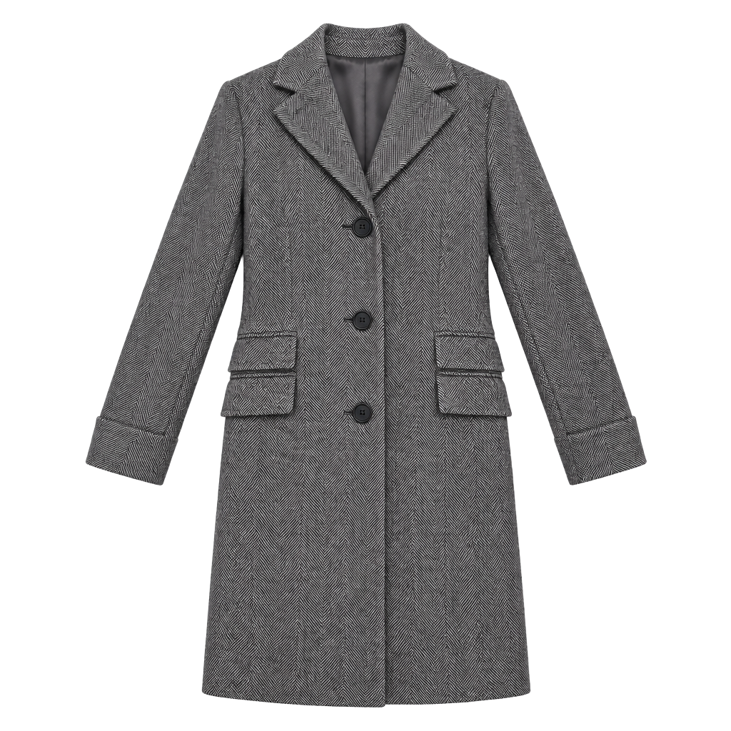 Lauren Ralph Lauren Wool Blend Walker Coat Size 4 Gray 1