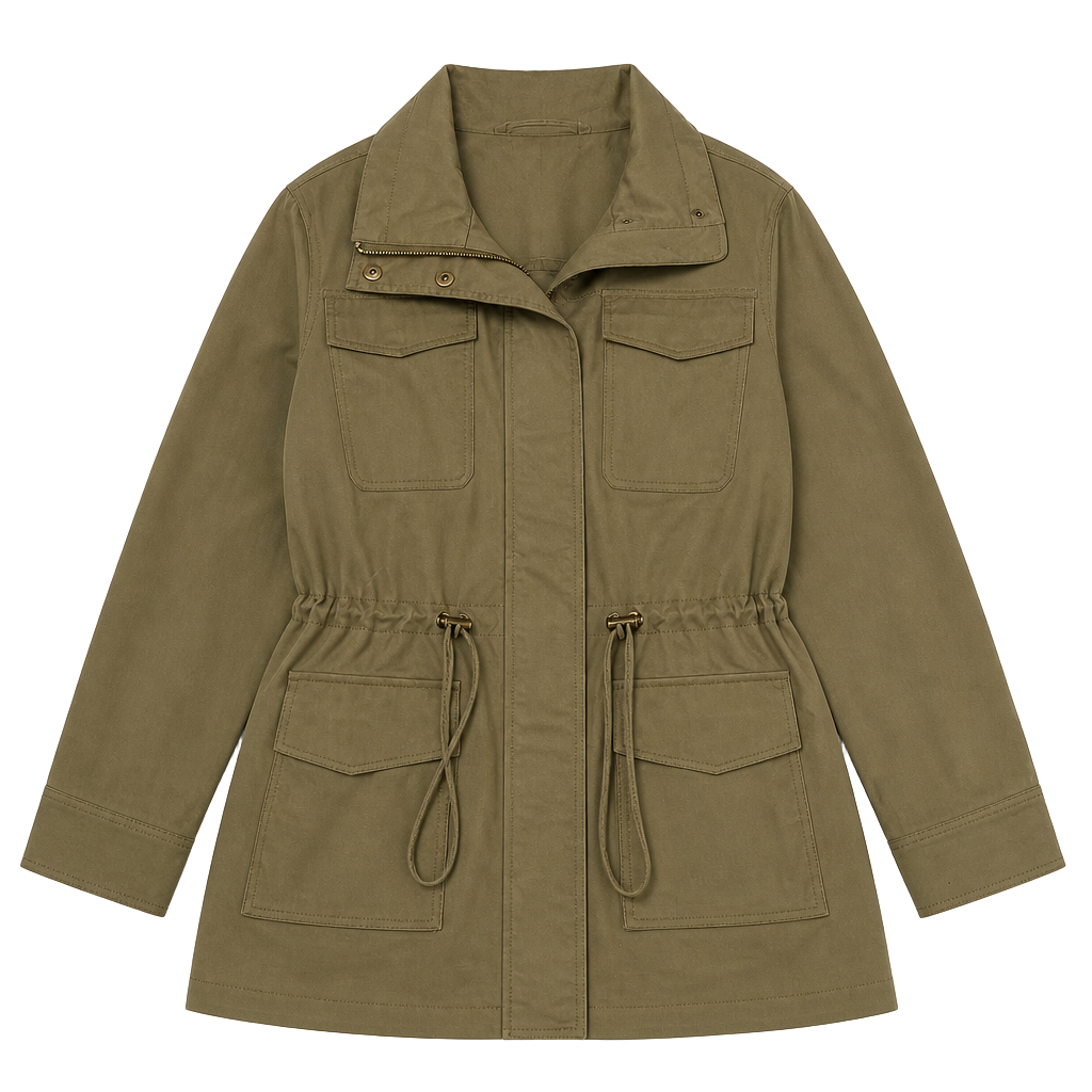 Sam Edelman Women's Cinch Waist Utility Anorak Jacket Size L 1
