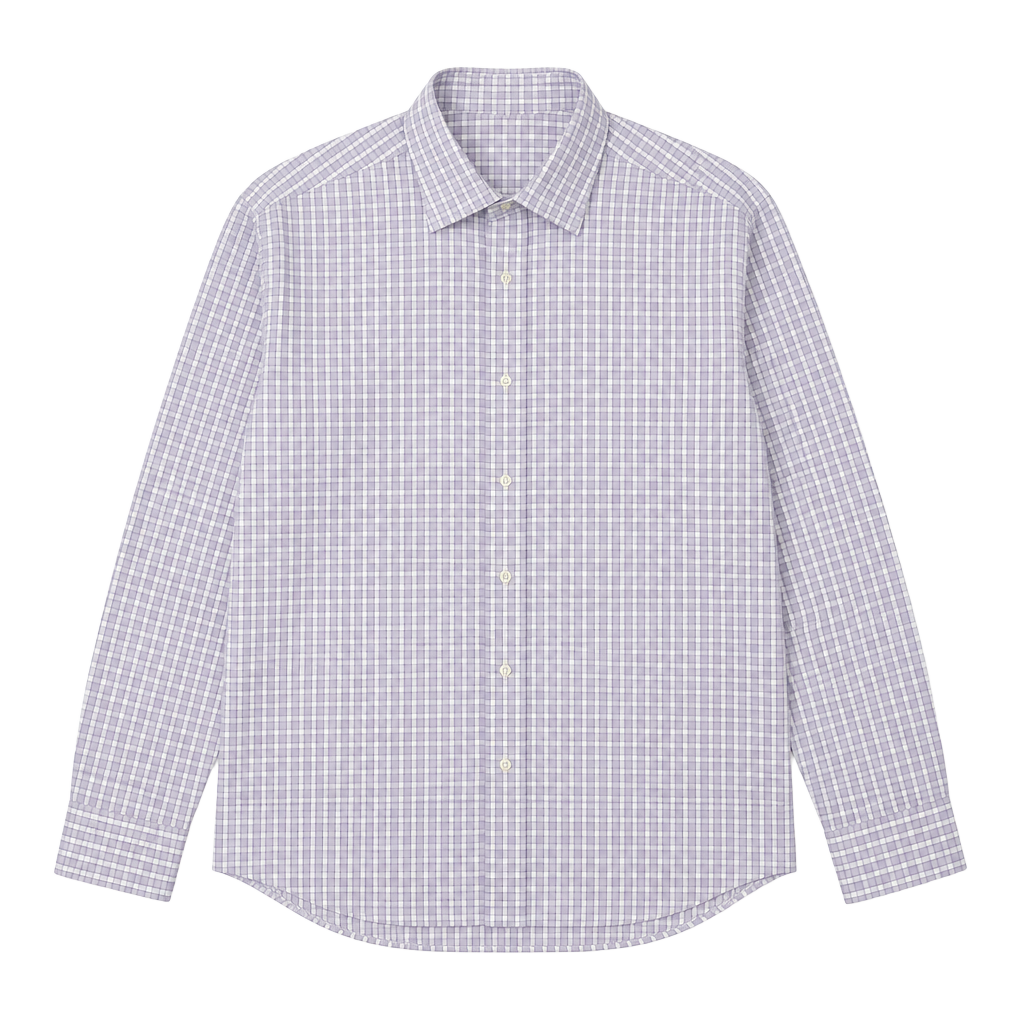 Club Room Men's Purple Plaid Regular Fit Long Sleeve Button Up Dress Shirt New with out tags 1