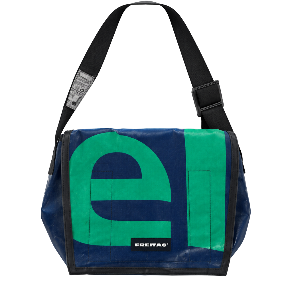 Freitag Messenger Bag Blue Green Recycled Truck Tarp 1