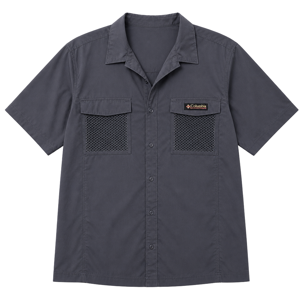 Columbia Wild Cast Short-Sleeve Shirt Size XL Gray 1