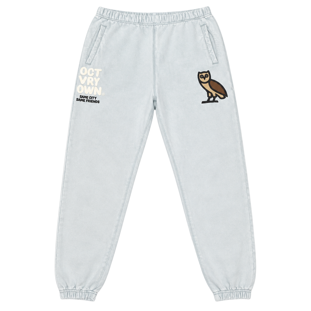 October's Very Own OVO Sweatpants Size Large Light Blue Same City Same Friends 1